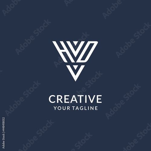 HD triangle monogram logo design ideas, creative initial letter logo with triangular shape logo