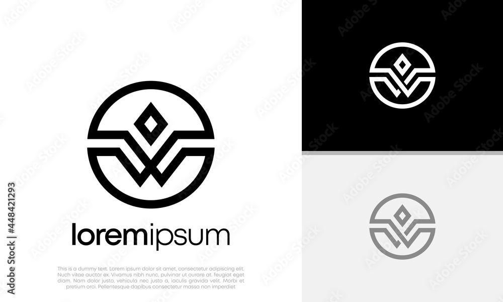 Initial W logo design. Innovative high tech logo template. Initial W logo design. Innovative high tech logo template.