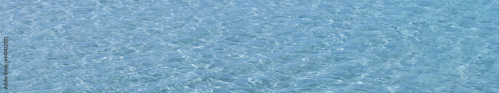 Fresh Water surface with crystal clear sea water of the Caribbean and South Seas. Background Travel concept
