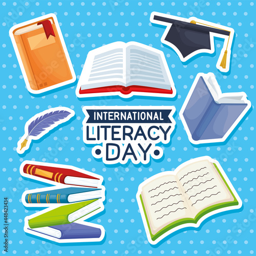 collection of literacy day icons