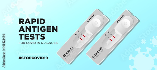 Rapid antigen tests for Covid-19 banner signage