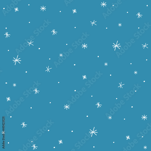 Pattern with night sky and stars