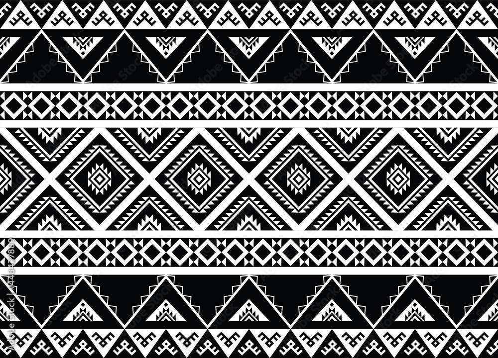 Geometric ethnic oriental ikat pattern traditional Design for background,fabric,wrapping,clothing,wallpaper,Batik,carpet,embroidery style. Geometric ethnic oriental ikat pattern traditional Design for background,fabric,wrapping,clothing,wallpaper,Batik,carpet,embroidery style.