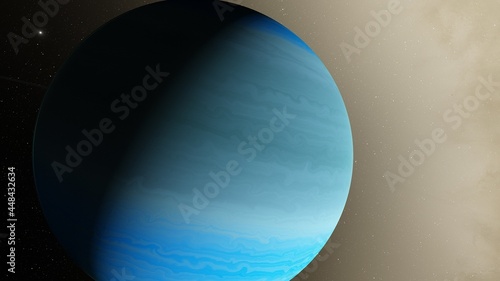 Fototapeta Naklejka Na Ścianę i Meble -  planet suitable for colonization, earth-like planet in far space, planets background
