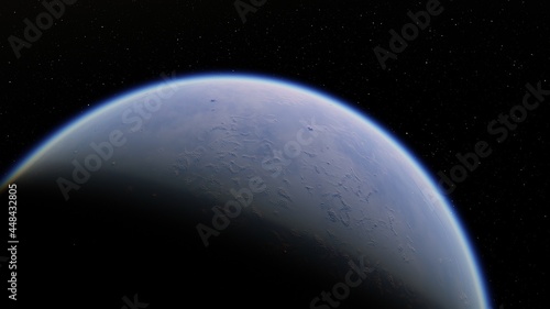 planet suitable for colonization  earth-like planet in far space  planets background