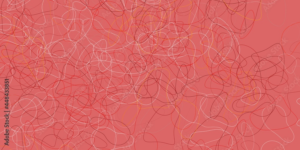 Fototapeta premium Light orange vector pattern with abstract shapes.
