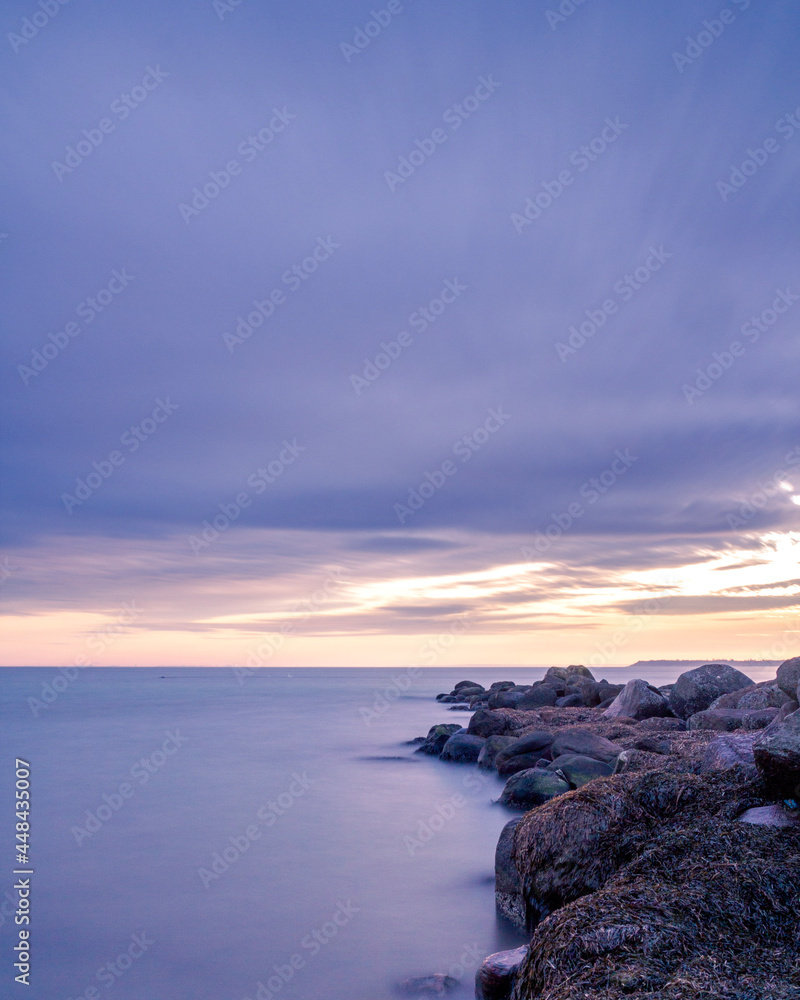 sunset over the sea