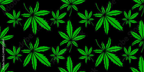 Cannabis seamless pattern.