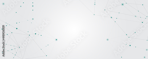 Abstract background connecting innovation dots and line communication concept