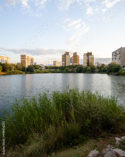 Springtime view of the residential district of Drujba in Sofia  Bulgaria