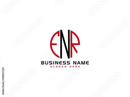 Creative ENR Logo Letter Vector Image Design For Business photo