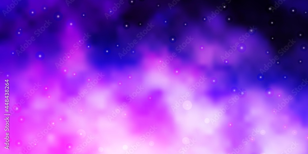 Light Purple vector template with neon stars. Light Purple vector template with neon stars.