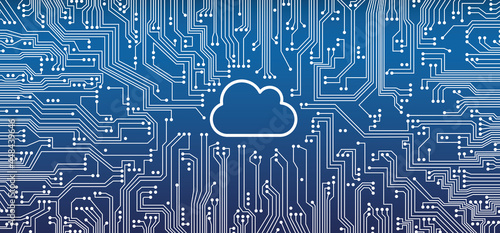 Cloud Computing In Blue And White