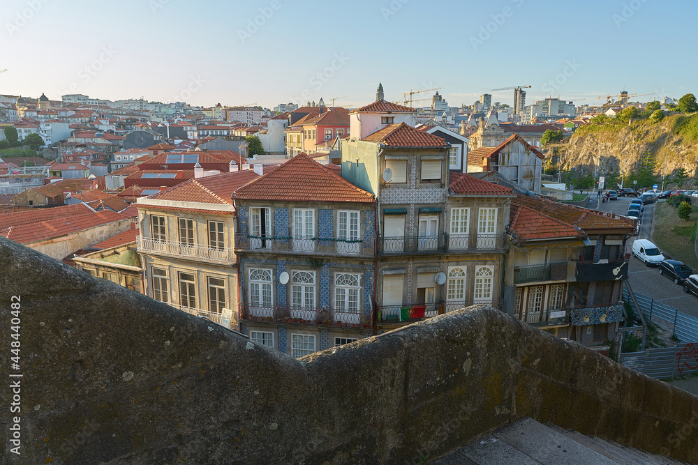 Topical street at Porto, close of Cathedral, Portugal