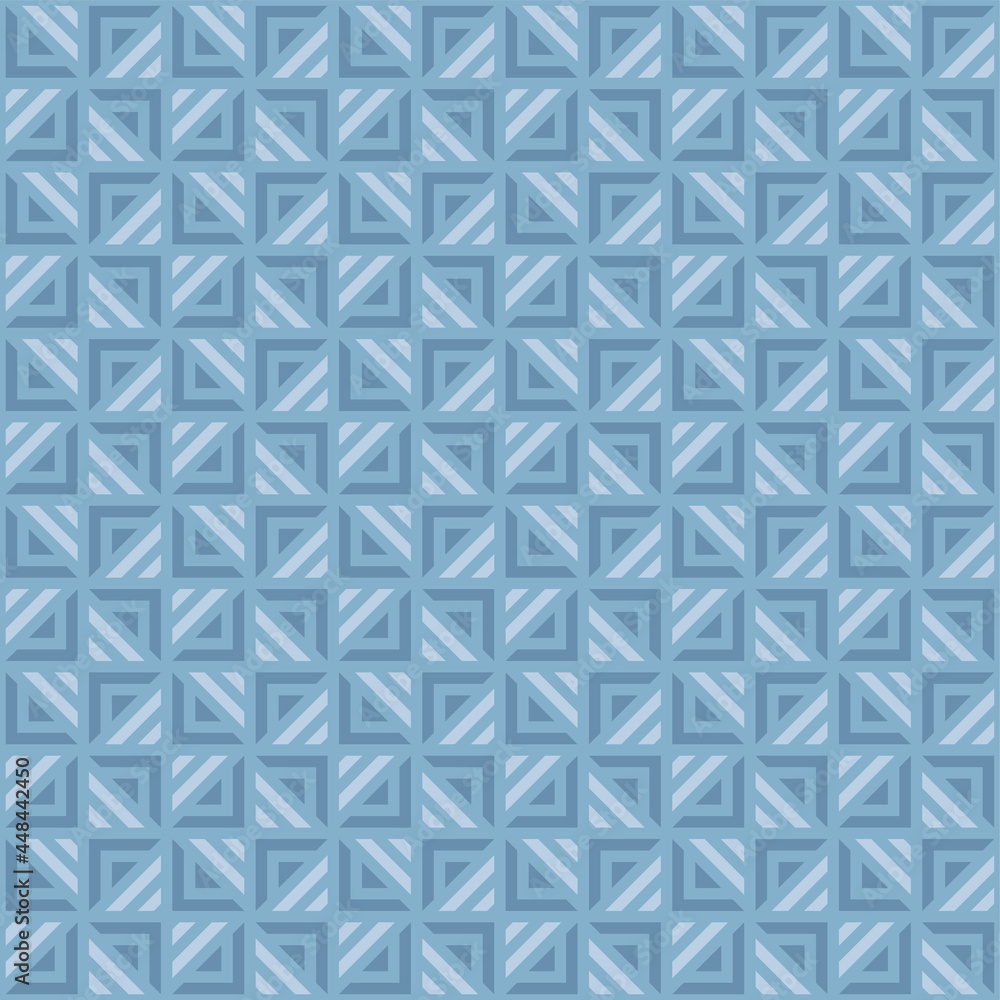 Blue geometric square / triangle tile pattern. Decorative modern abstract background design. Blue geometric square / triangle tile pattern. Decorative modern abstract background design.