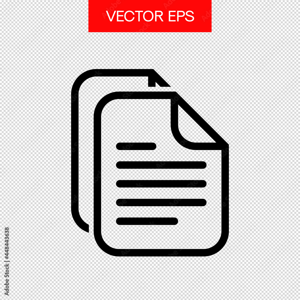 Paper document icon. Paper page with folded corner vector icon or symbol. 