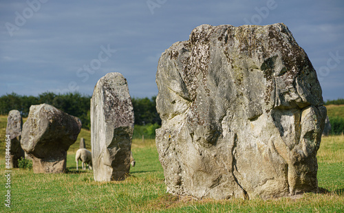 Large stone at Avebury henge and stone circles World Heritage Site, Avebury Wiltshire UK  AONB photo
