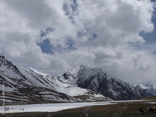 snow covered mountains