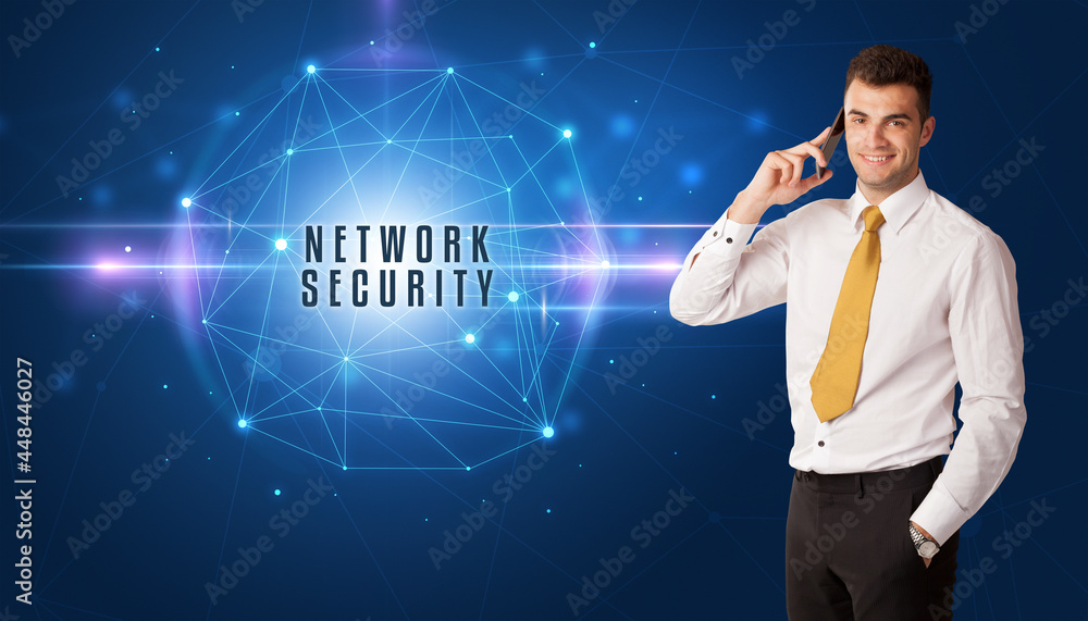 businessman thinking about security businessman thinking about security