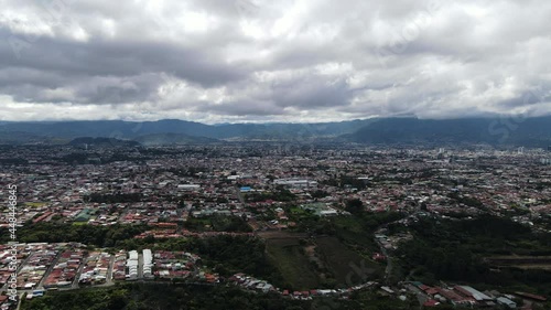 Aerial view of San Jose Costa Rica cloudy day photo