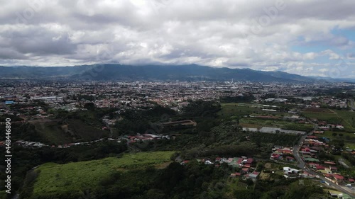 San Jose Costa Rica mountains in background cloudy day aerial drone  photo