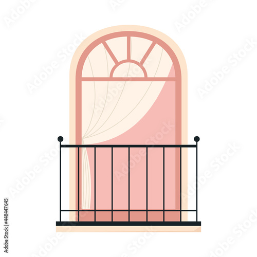 arched shape balcony exterior