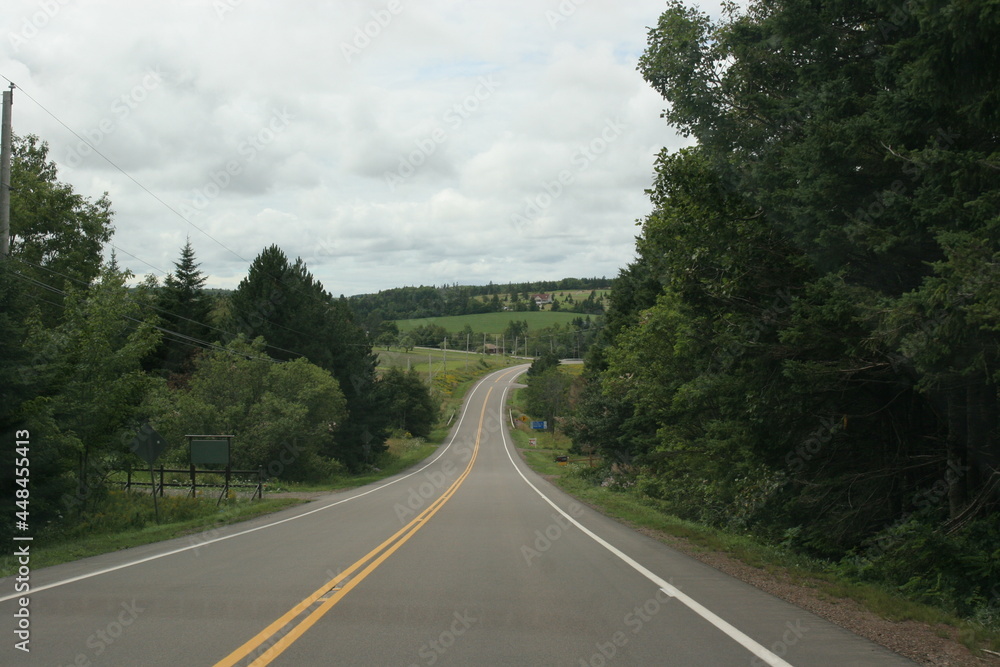 Long winding country road during the daytime 