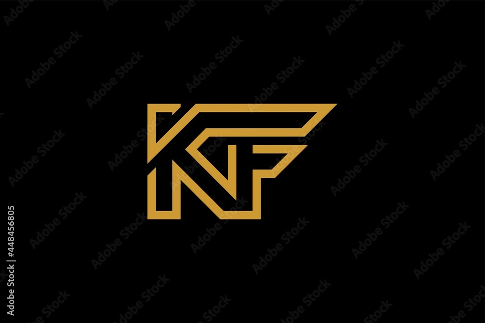 Letter K logo design vector. KF monogram sign symbol. Letter K logo design vector. KF monogram sign symbol.