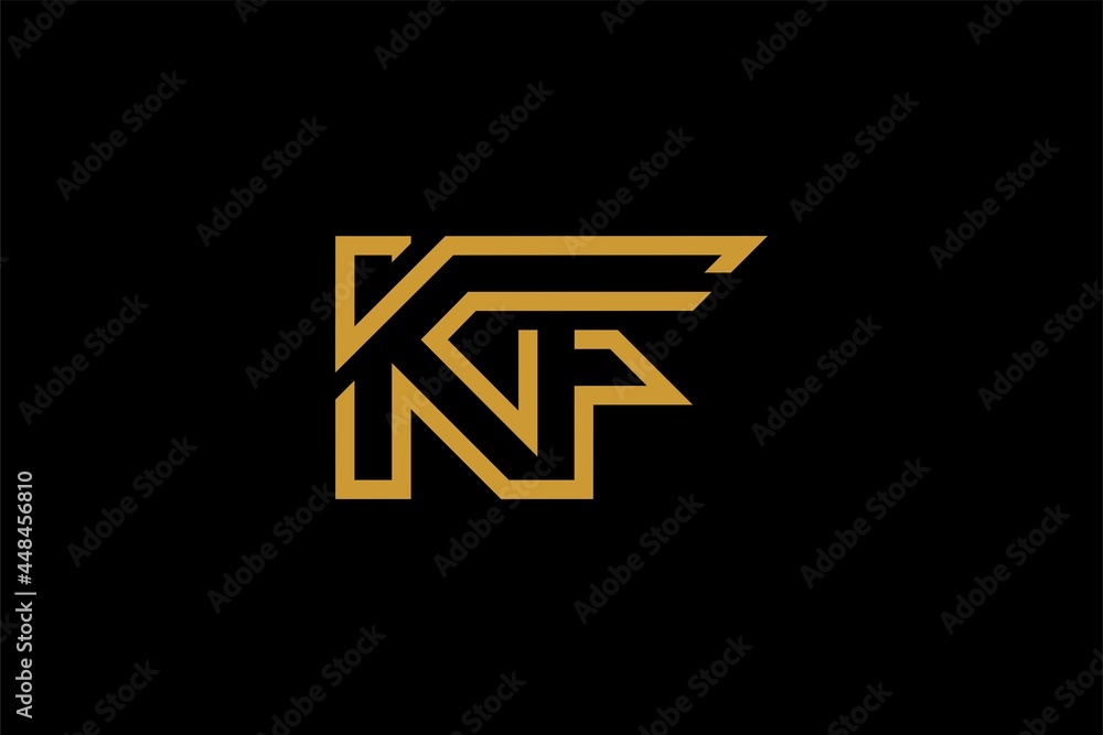 Letter K logo design vector. KF monogram sign symbol. Letter K logo design vector. KF monogram sign symbol.