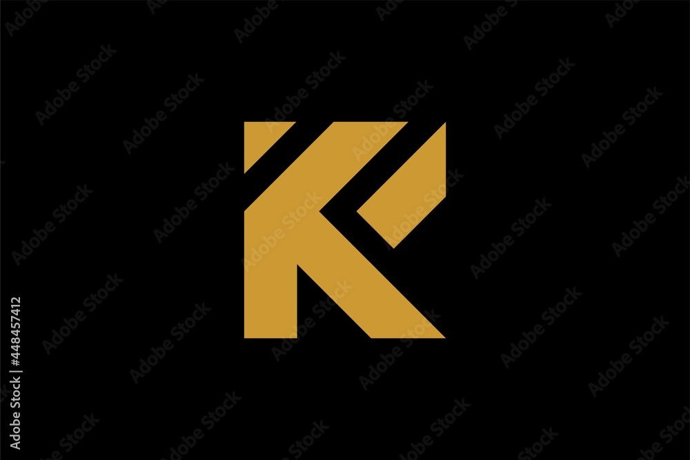 Letter K logo design vector. KF monogram sign symbol. Letter K logo design vector. KF monogram sign symbol.