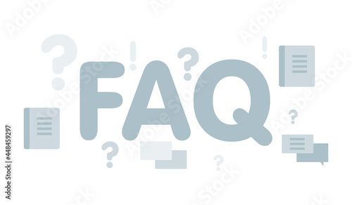 Concept for FAQ website banner. Vector illustration concept for frequently asked questions or questions