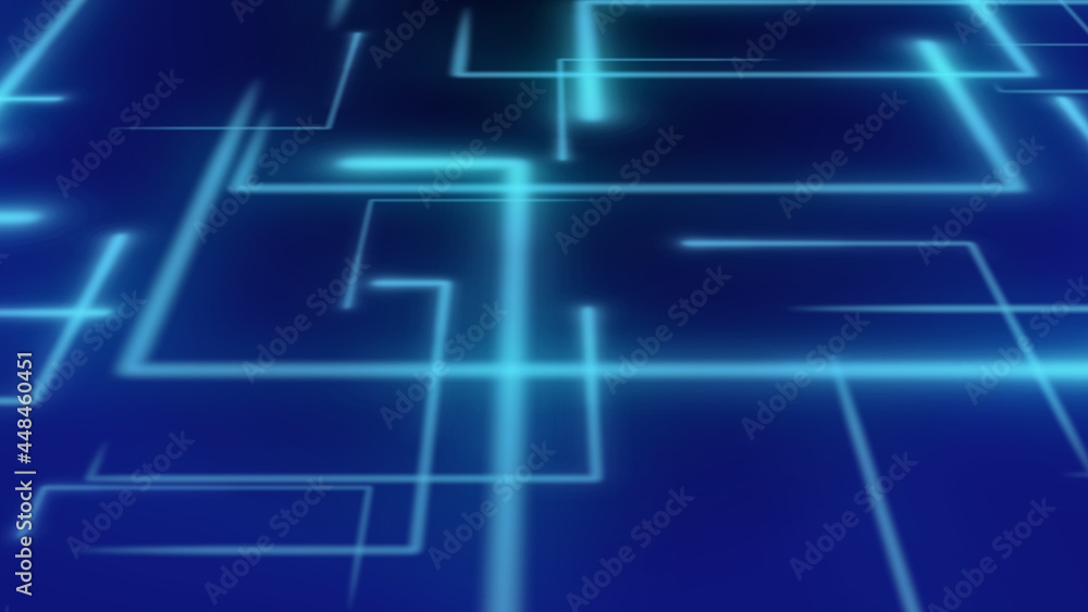 Data transfer concept (light blue square line on dark blue gradient background)