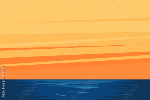 abstract of ocean waves on yellow background