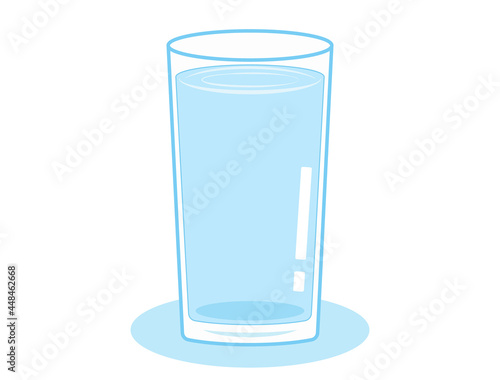 コップに注がれた水のイラスト