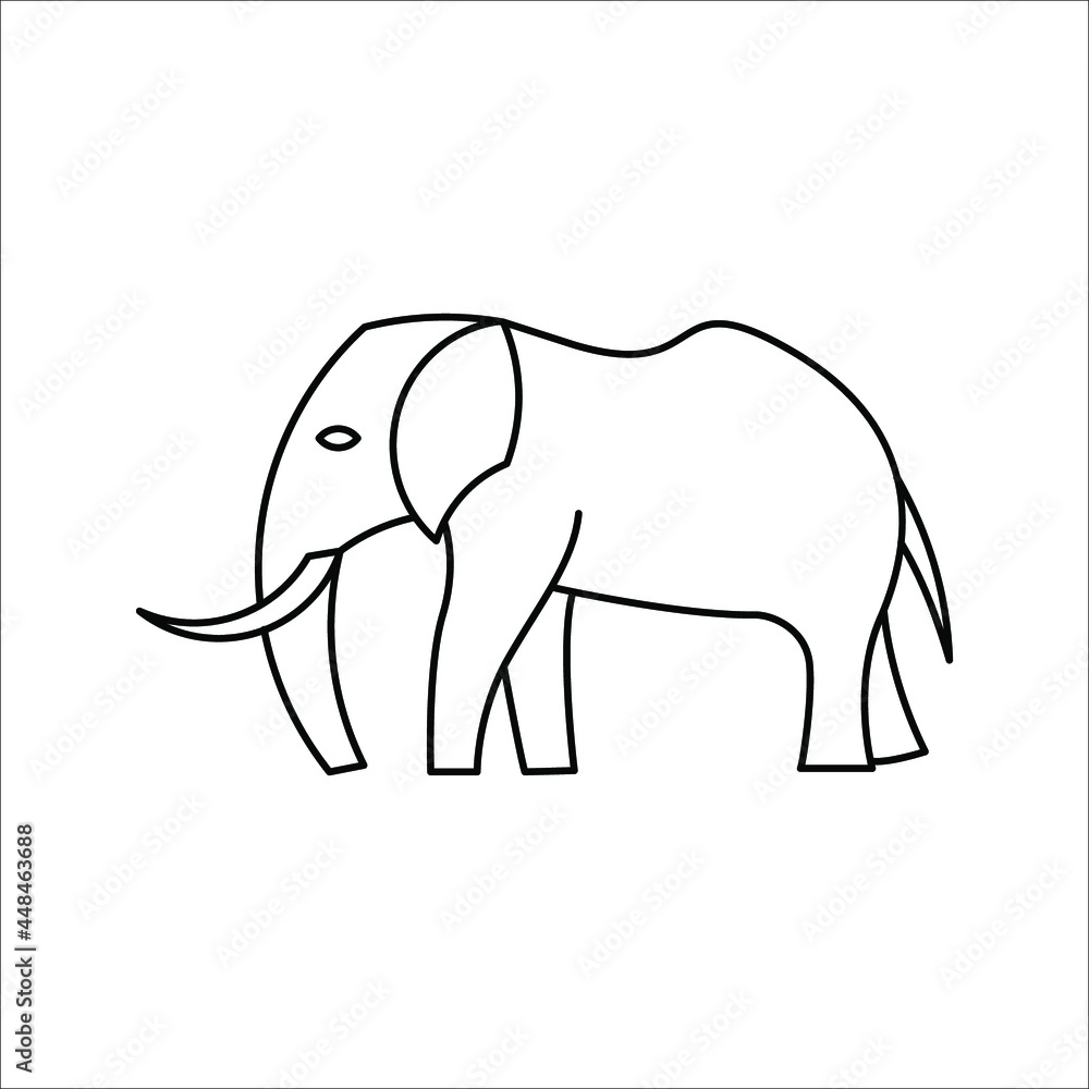 Obraz premium elephant icon. logo vector illustration. 