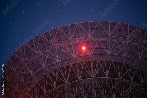 Radio Telescope Radar Dishes in Desert at night Astrophotography 