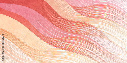 秋　和紙　波　背景