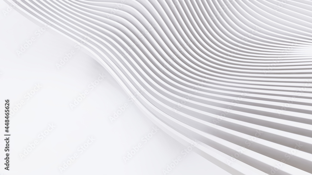Abstract Curved Shapes. White Circular Background. Abstract Curved Shapes. White Circular Background.