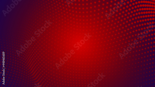 Abstract dot red wave pattern gradient texture technology background.