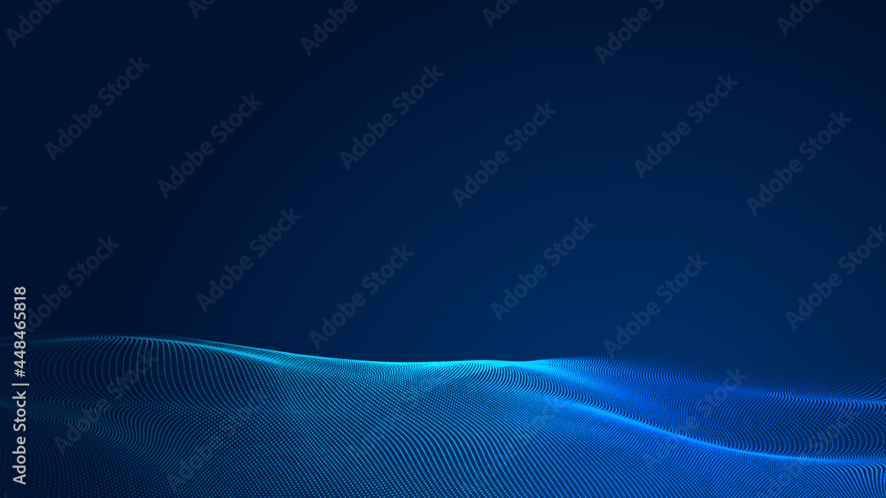 Dot blue wave light screen gradient texture background. Abstract technology big data digital background. 3d rendering. Dot blue wave light screen gradient texture background. Abstract technology big data digital background. 3d rendering.
