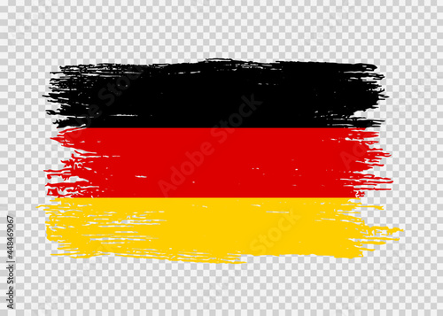 Germany flag with brush paint textured isolated  on png or transparent  background,Symbol of Germany,template for banner,card,advertising ,promote,web design,vector, top gold winner sport country  photo