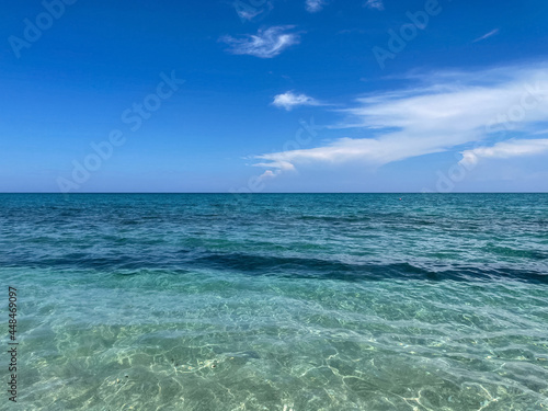 turquoise waves crashing on the beach