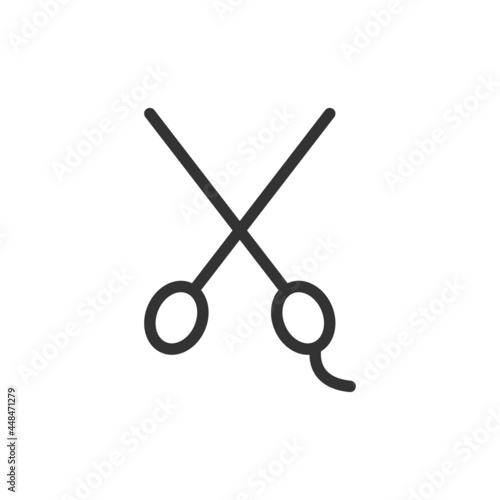 Scissors line icon in trendy style.