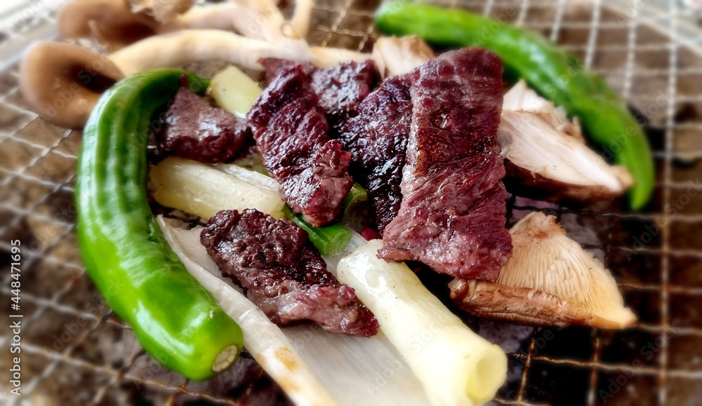 grilled steak with vegetables grilled steak with vegetables