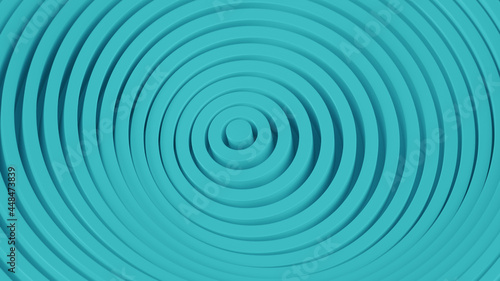 Aquamarine blue rings 3D render illustration