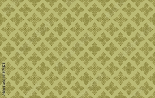 Simple raster geometric seamless pattern. floral shapes, net, mesh, lattice. Elegant vintage ornamental background. Soft brown color. Repeat design for textile