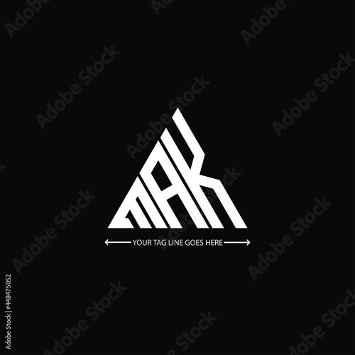 MAK letter logo creative design. MAK unique design
