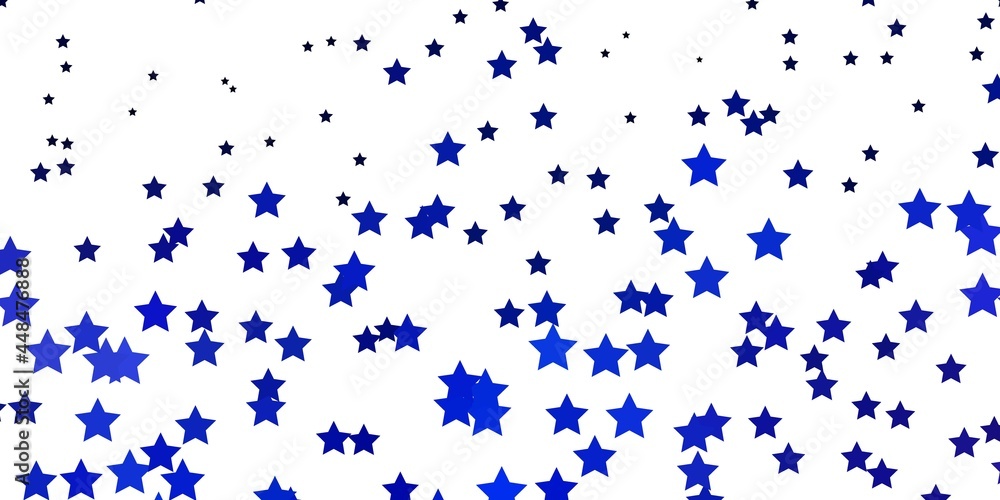 Dark Pink, Blue vector texture with beautiful stars.