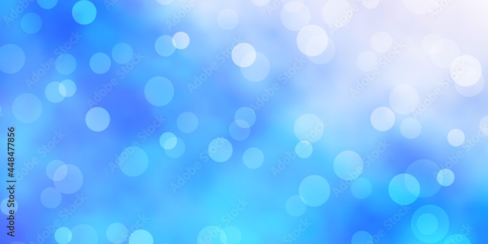 Light Blue, Yellow vector pattern with circles.