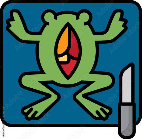 Science frog icon. Science concept icon style